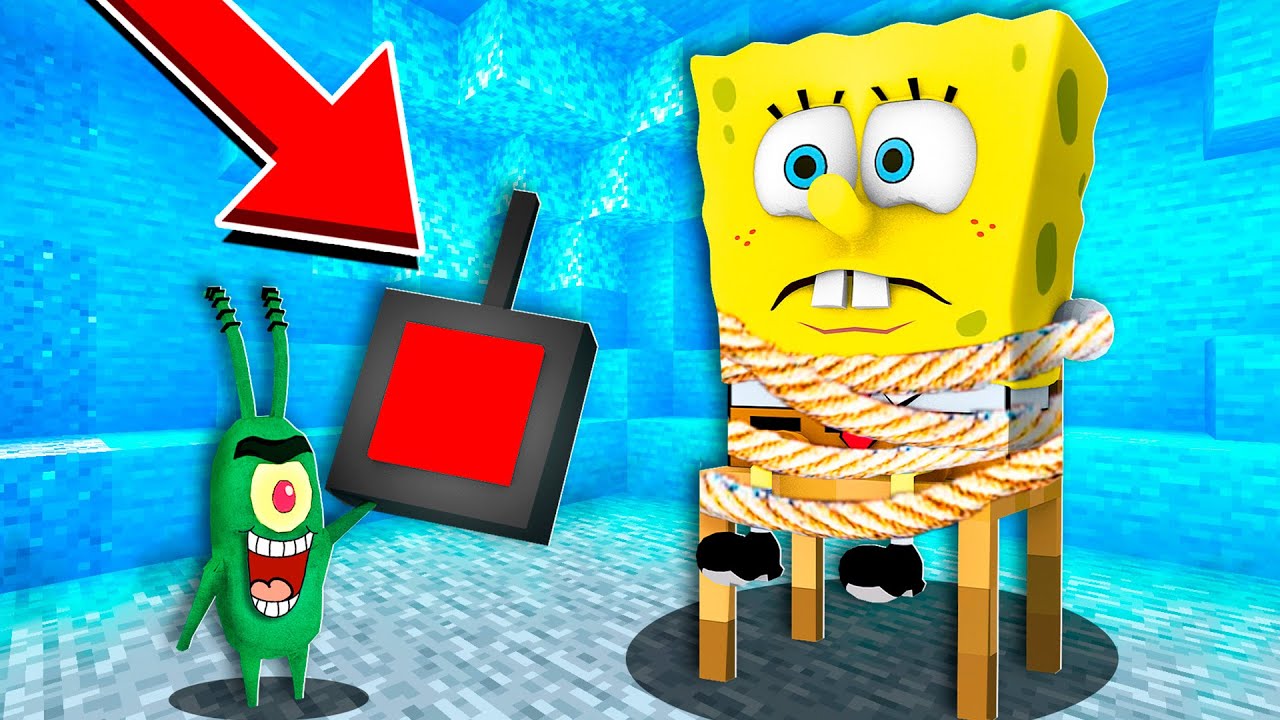 ПЛАНКТОН ВЗЯЛ ГУБКУ БОБА В ЗАЛОЖНИКИ ! МАЙНКРАФТ СПАНЧ БОБ - YouTube