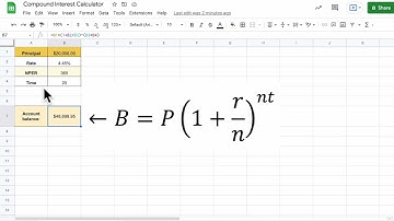 Compound Interest in Google Sheets Part 1