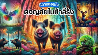 นิทานเรื่อง ผจญภัยในป่าสีรุ้ง | นิทานสอนใจ | นิทานก่อนนอน