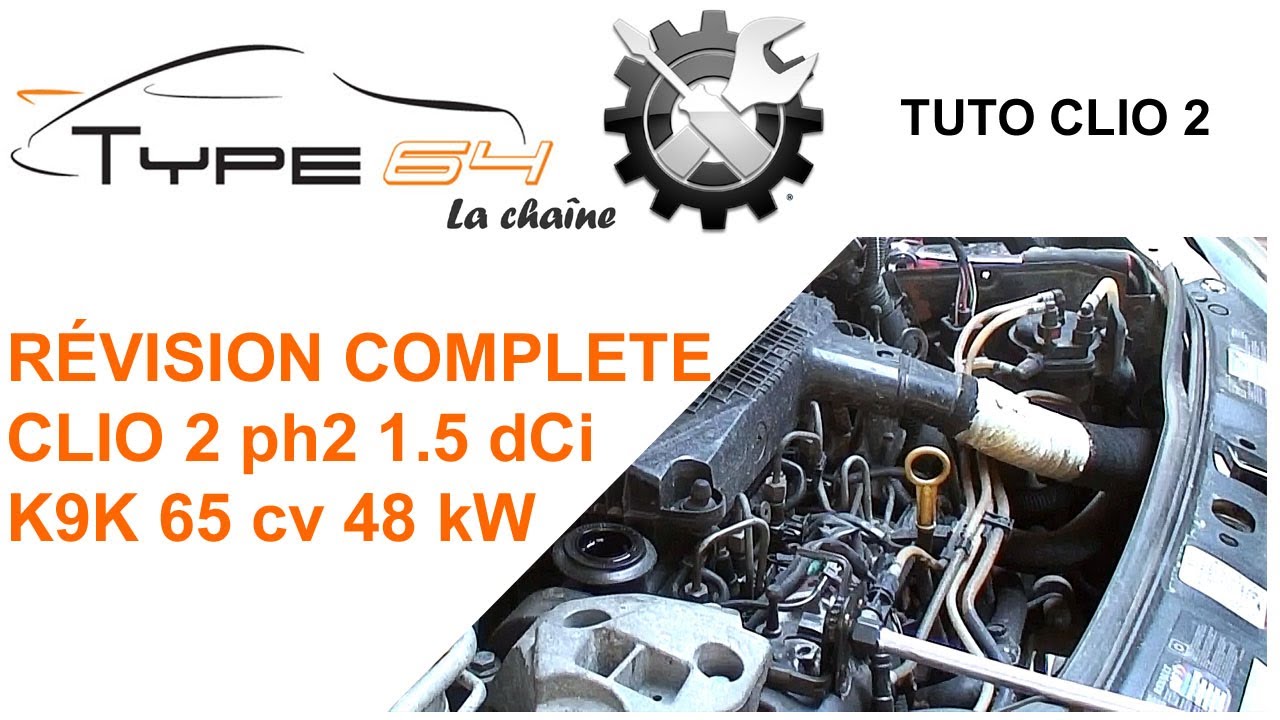 Tutoriel vidange moteur et entretien sur Renault Clio 3 1.5 dCi (K9K)