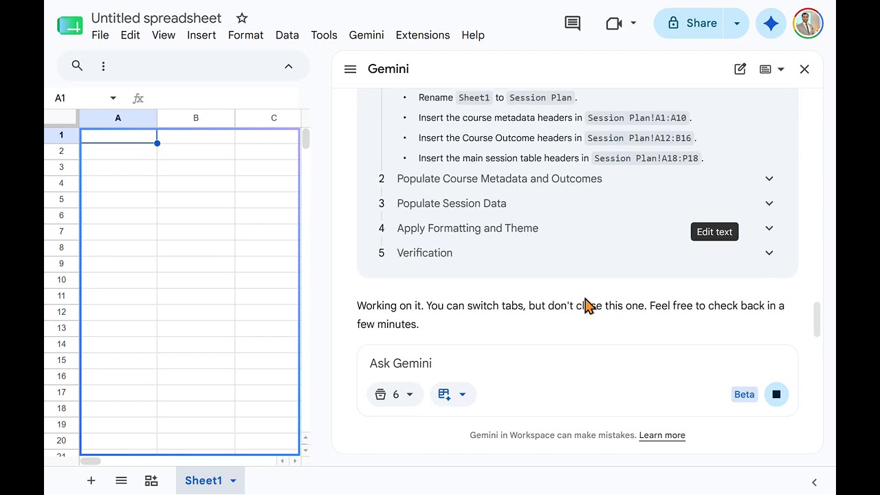 Automating academic course structuring frameworks inside Google Workspace using Gemini AI