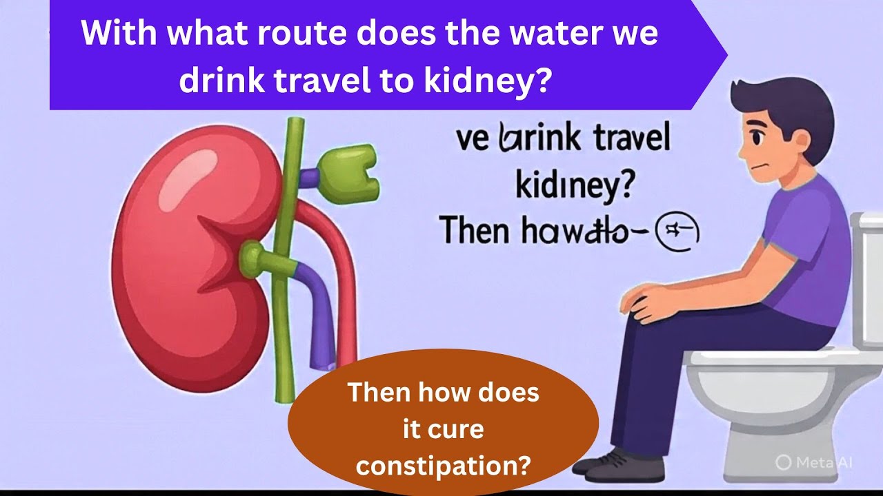 Water’s Journey Inside Your Body: Colon vs. Kidneys Explained! Water Journey | Body Science