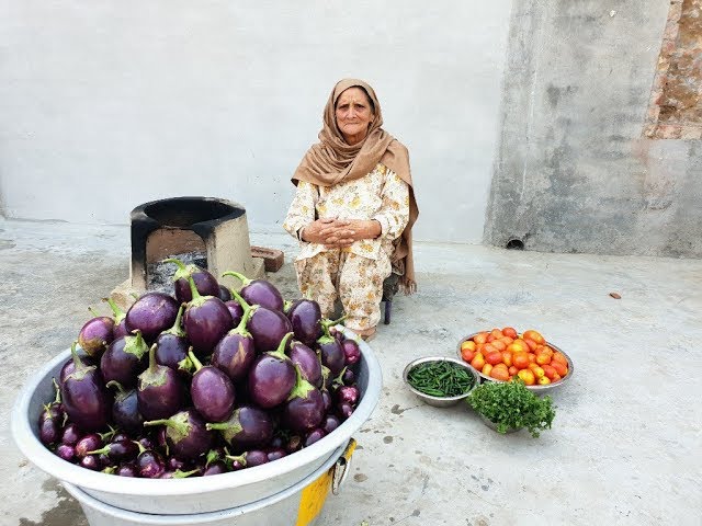 VEG! BRINJAL Recipe Prepared by My Granny | baingan curry | baingan masala recipe | veg village food
