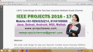 LDPC Code Design for the Two User Gaussian Multiple Access Channel