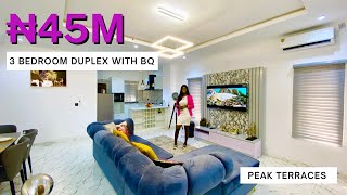 PEAK TERRACE 1 & 2 UPDATE | Inside a ₦45M beautiful 3 bedroom duplex with BQ in Abijo, Ajah, Lagos.