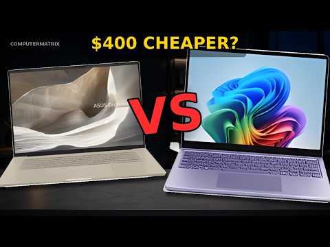 Asus Zenbook A16 UX3607 vs Microsoft Surface Laptop 13 comparison video thumbnail