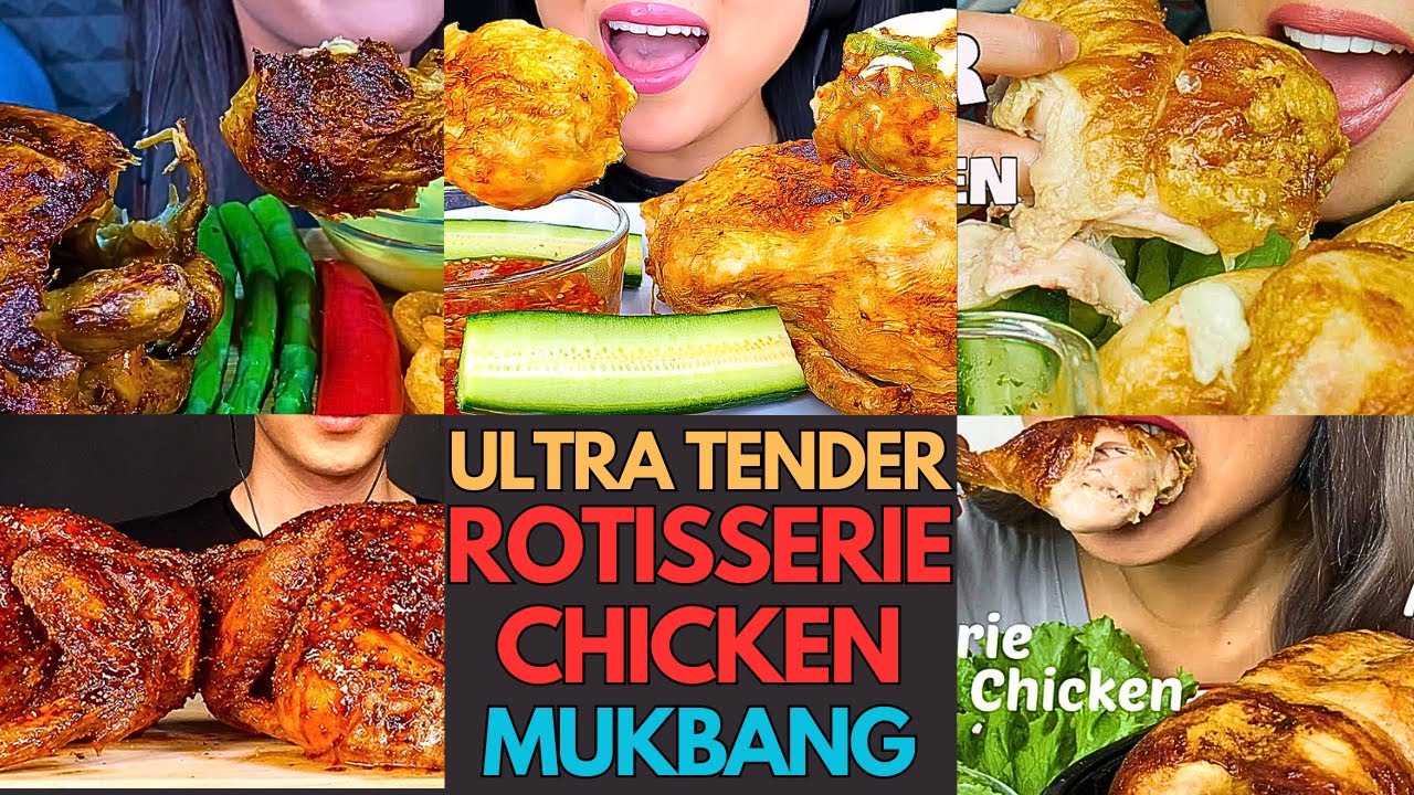 😋🍗🔥 ULTRA TENDER Rotisserie Chicken MUKBANG! Tasty Tingles | MUKBANG COMPILATION💫🍗😋