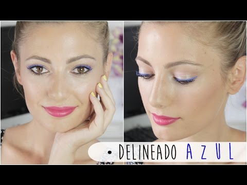 Maquillaje con DELINEADO AZUL / JessicaStyle - YouTube