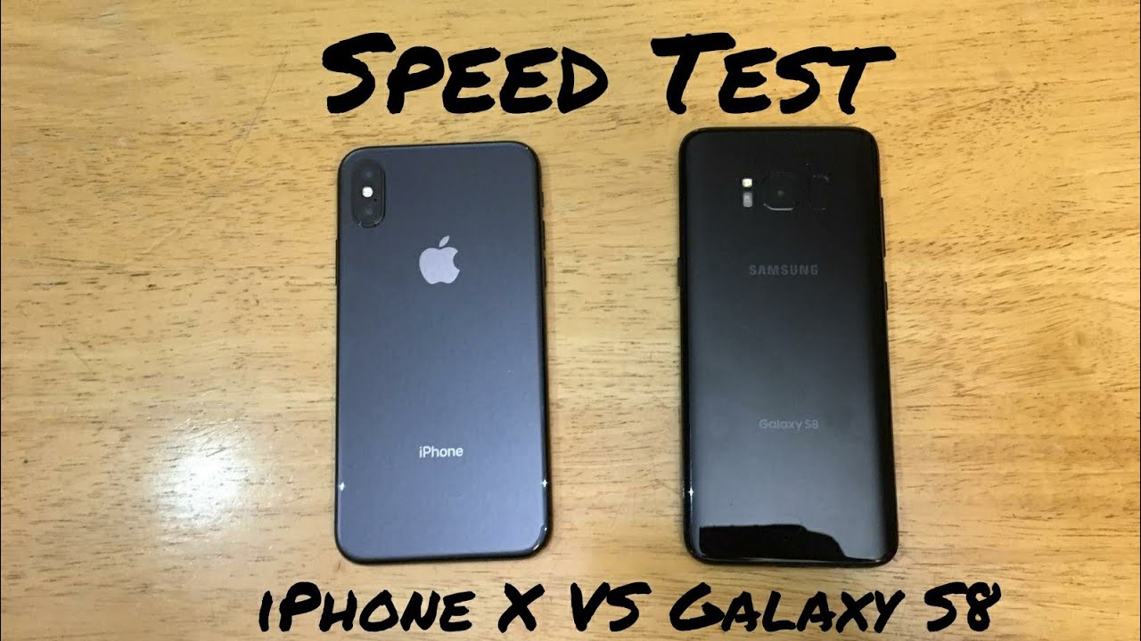 Iphone X 10 Vs Galaxy S8 Speed Test Youtube