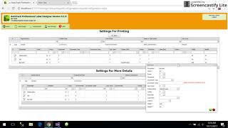 How to set parameter to print label