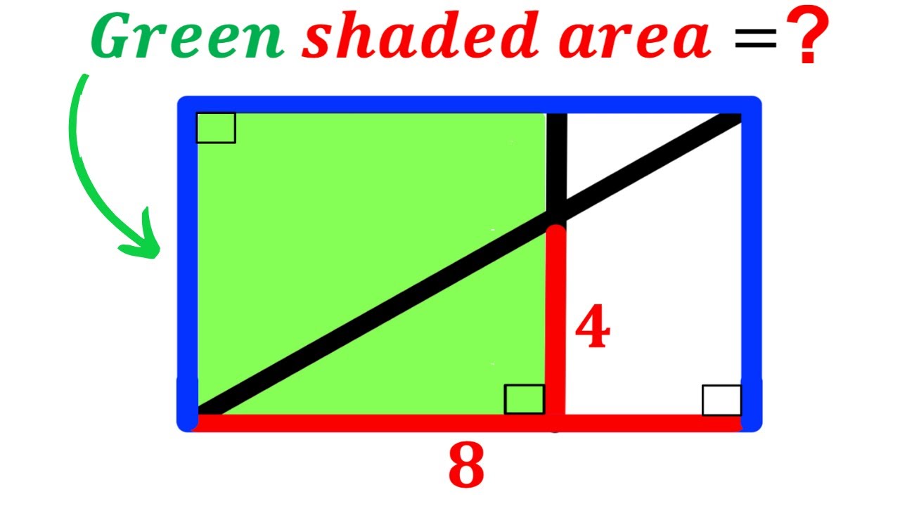 Can you find the Green shaded area? | (Rectangle) | #math #maths | # ...