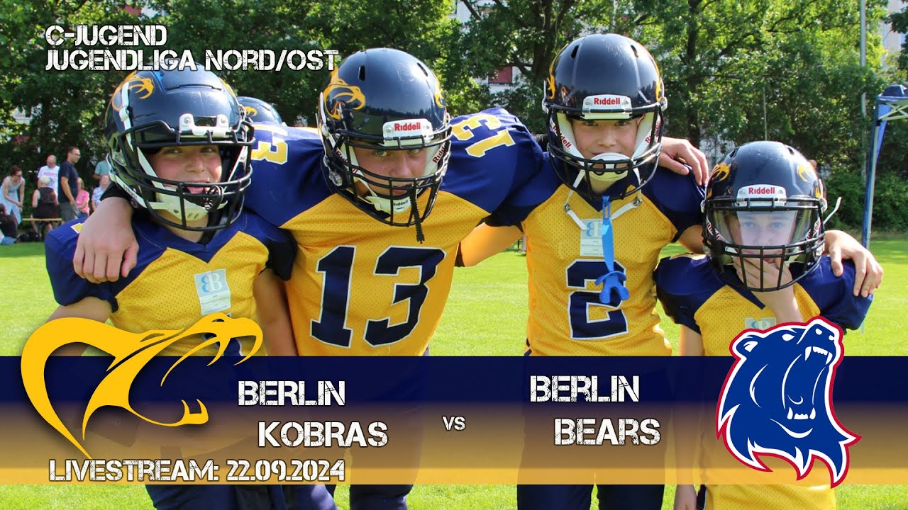 Berlin Kobras vs. Berlin Bears / C-Jugend / Livestream 22.09.2024 Kick off 