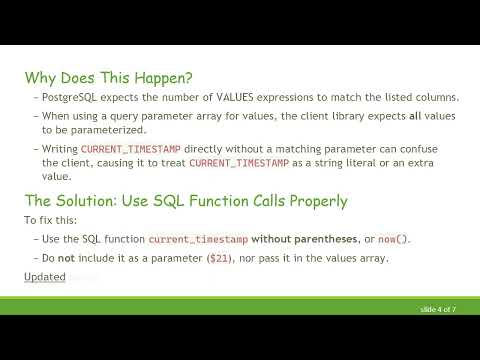 Fixing PostgreSQL INSERT Errors with CURRENT_TIMESTAMP in Node.js