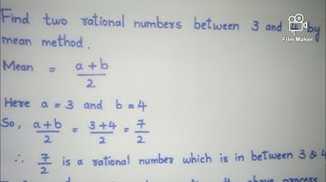 How to find rational numbers between two numbers using mean method.