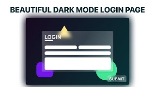 DARK MODE   Beautiful Login Page Design | HTML CSS ONLY | Web Development | Coder Shubham