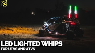 Xprite LED Lighted Whips for UTVs, RZRs, Can-Ams, and ATVs | Quick Release Mount & Easy Installation