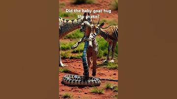 Did the baby goat hug the snake?