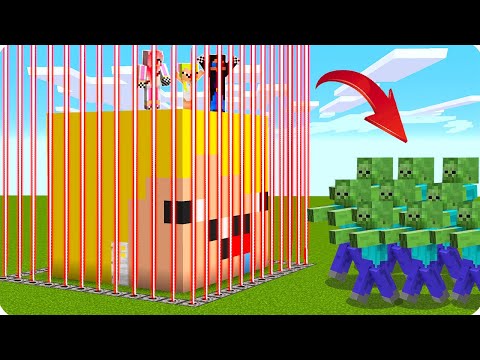 😱ДОМ В ГОЛОВЕ НУБА ПРОТИВ АРМИИ ЗОМБИ В МАЙНКРАФТ! ШЕДИ ЛЕСКА И НУБИК ПРО СТРОЯТ MINECRAFT