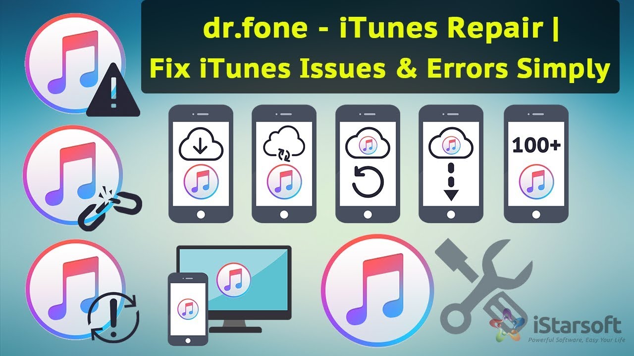 dr.fone - iTunes Repair | Fix iTunes Issues & Errors Simply - YouTube