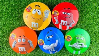3 Minutes Satisfying with Rainbow M&M'S Candy Unpacking From 5 Glossy Containers ASMR Beads Surprise screenshot 4