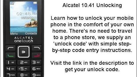 Unlock Alcatel 10.41 (1041A 1041G 1041X) - Network Key