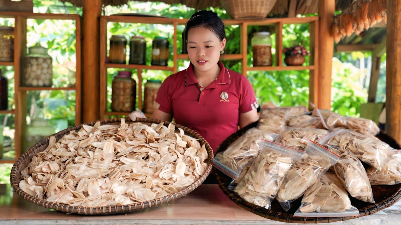 How to Make Crispy Fried Green Bananas Coated with Sugar, Simple to Bring to the Market to Sell.