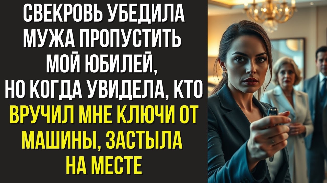 Свекровь убедила мужа пропустить мой юбилей, но когда увидела, кто вручил мне ключи от машины
