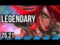 KATARINA vs YASUO (MID) | 14/2/5, Legendary | EUW Master | 25.21