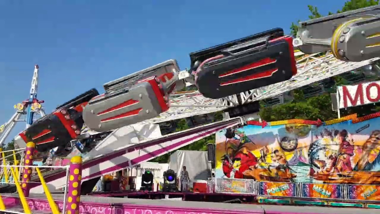 Huss Enterprise - Mondlift (Zehle) Zettl Vorwärts- Rückwärtsfahrt Volksfest Weilheim 2023 reloadet