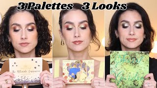 3 PALETTES 3 LOOKS | Dede's Cappuccino, ColourPop Beauty & The Beast, Bella Beaute Bar Secret Garden