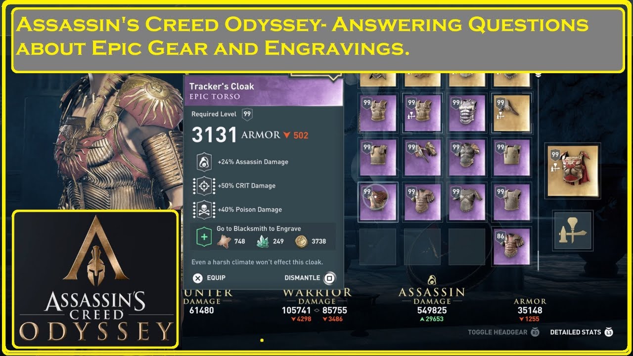 Assassin's Creed Odyssey Answering Questions on Epic Gear and