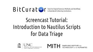 Data Triage with Nautilus Scripts in BitCurator