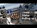 Linear stator rolling up processautomatic bldc segmented stator rolling machine