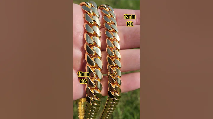 Gus Villa Jewelry Gold Over Silver vs. 14k Solid Gold Miami Cuban Link Chains in ☀️ Light! #shorts