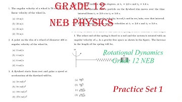 #3 Rotational Dynamics | Practice Set I | Class 12 NEB Physics in Nepali