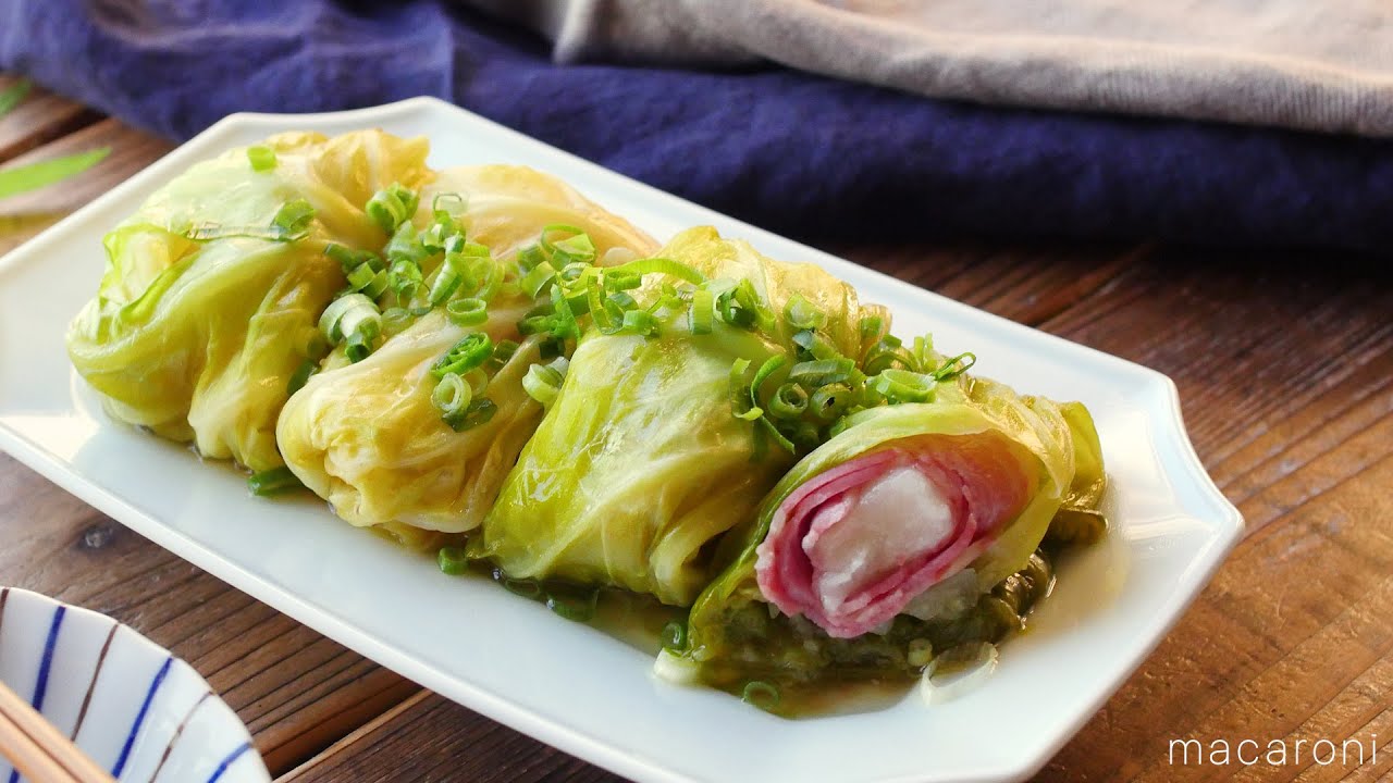 ベーコンもちのロールキャベツ】肉ダネいらず！煮込み時間も10分だけの