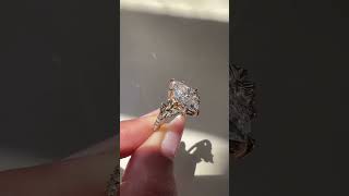 Marquise Diamond Nature-Inspired Unique Engagement Ring – Elegant Leaf Design