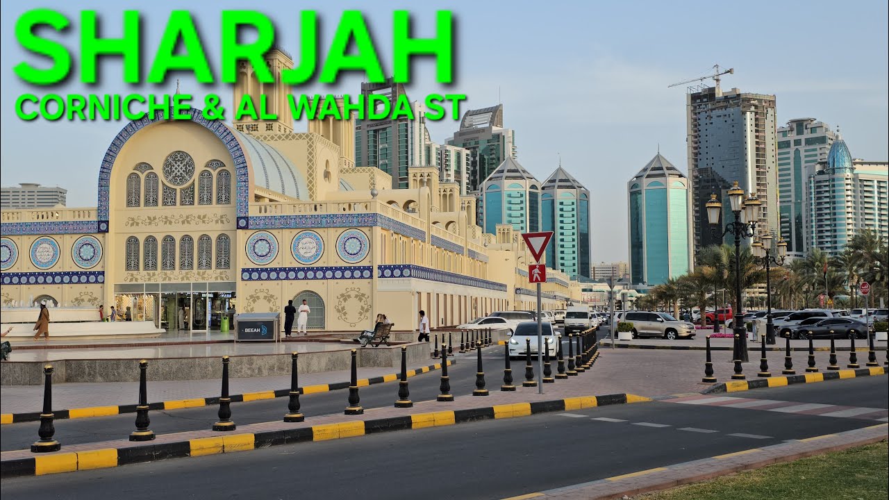 CORNICHE TO AL WAHDA STREET | Sharjah UAE Walk Tour | 2.9.25: 4K-UHD
