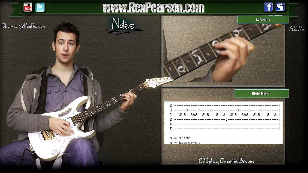 Guitar Lesson Coldplay Charlie Brown Chords Lead No Need For Tab Youtube