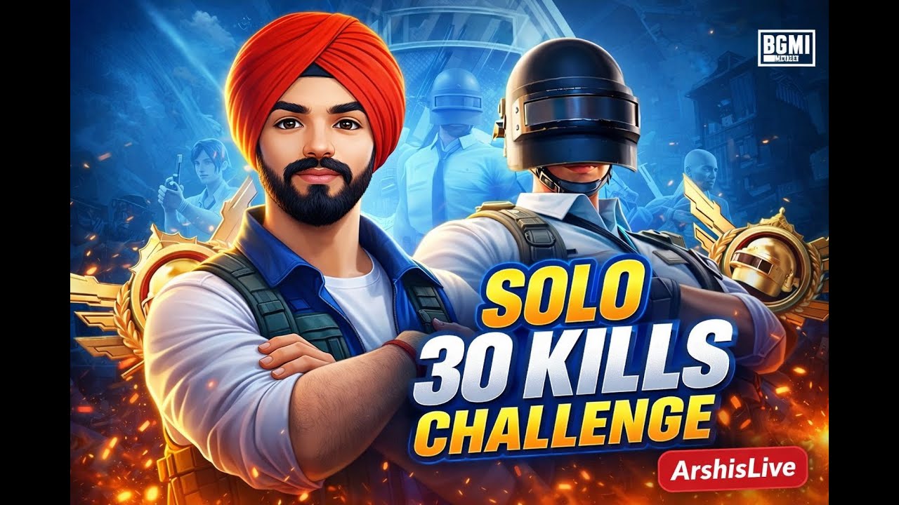 BGMI SOLO 30 FINISHES CHALLENGE ✌️❤️WITH  Ur ARSHisLIVE🔥🔥||