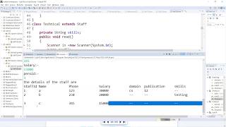 Lab 2a - Write a Java program to read and display at least 3 staff objects of all three categories