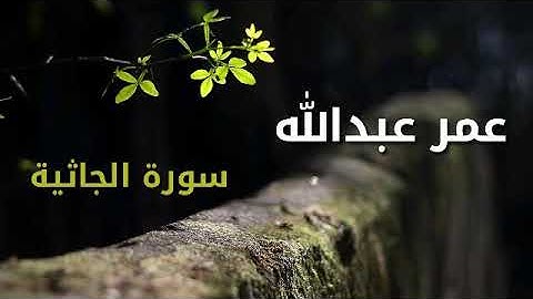القارئ الشيخ عمر عبدالله سورة الجاثية كاملة