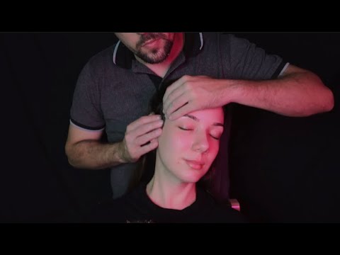 ASMR 💆 MASSAGEM REAL no ROSTO e CABELO | Você vai dormir em 5 minutos 😴