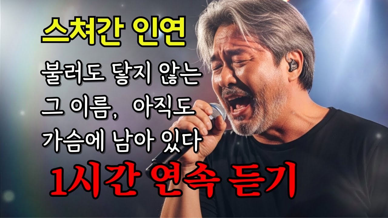 🎵(1시간 연속듣기) 스쳐간 인연/ 스쳐간 인연의 그림자… 마음을 울리는 허스키 감성 트로트 #트로트 #감성트로트 #7080감성