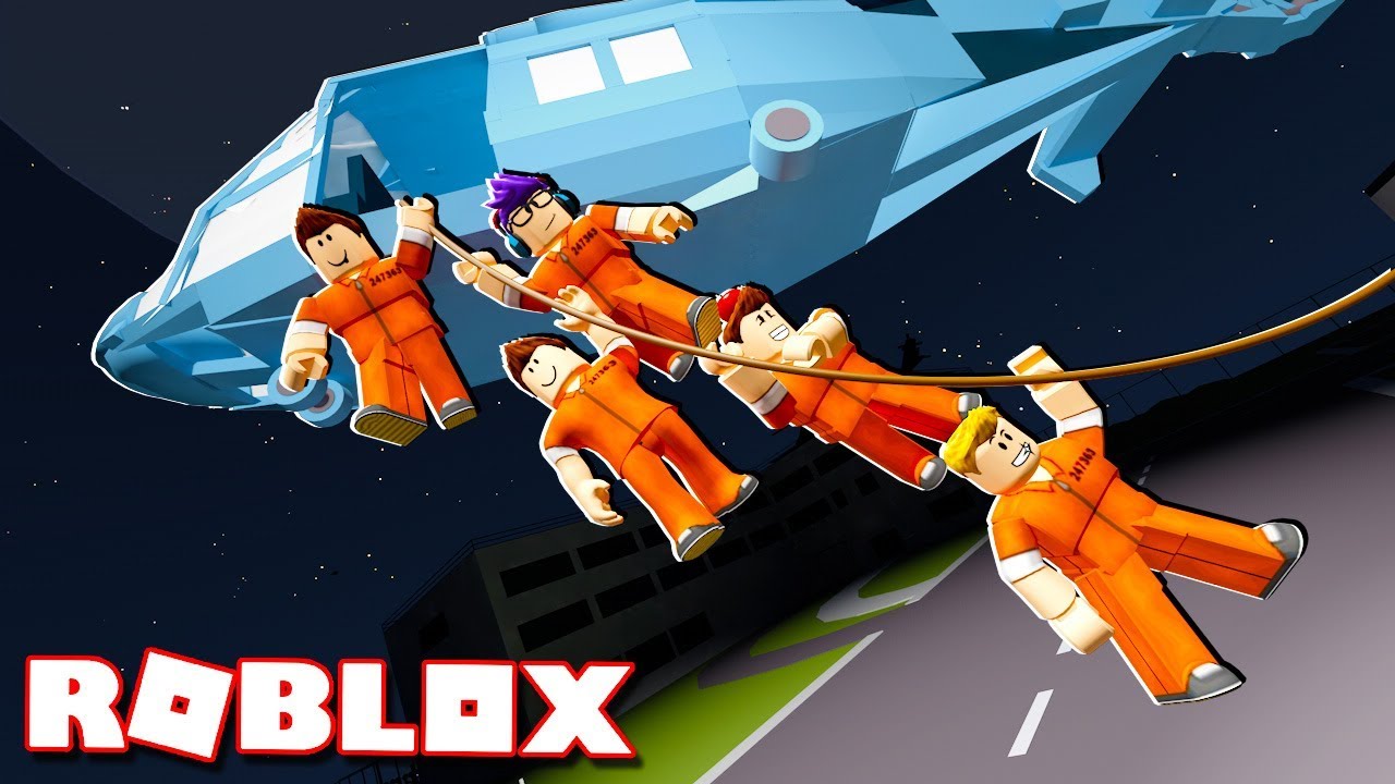 Epic Helicopter Prison Escape In Roblox Youtube