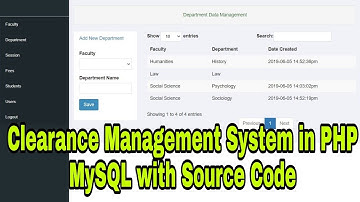 Clearance Management System in PHP MySQL with Source Code