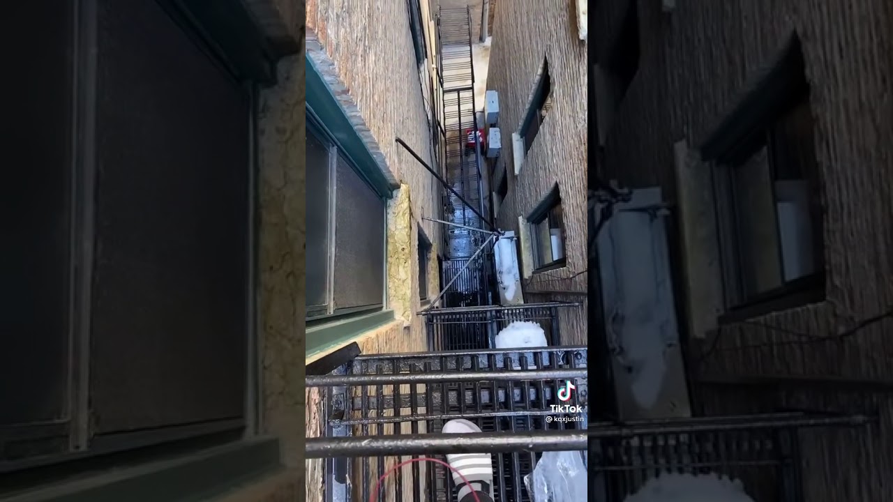 Giant icicle accident