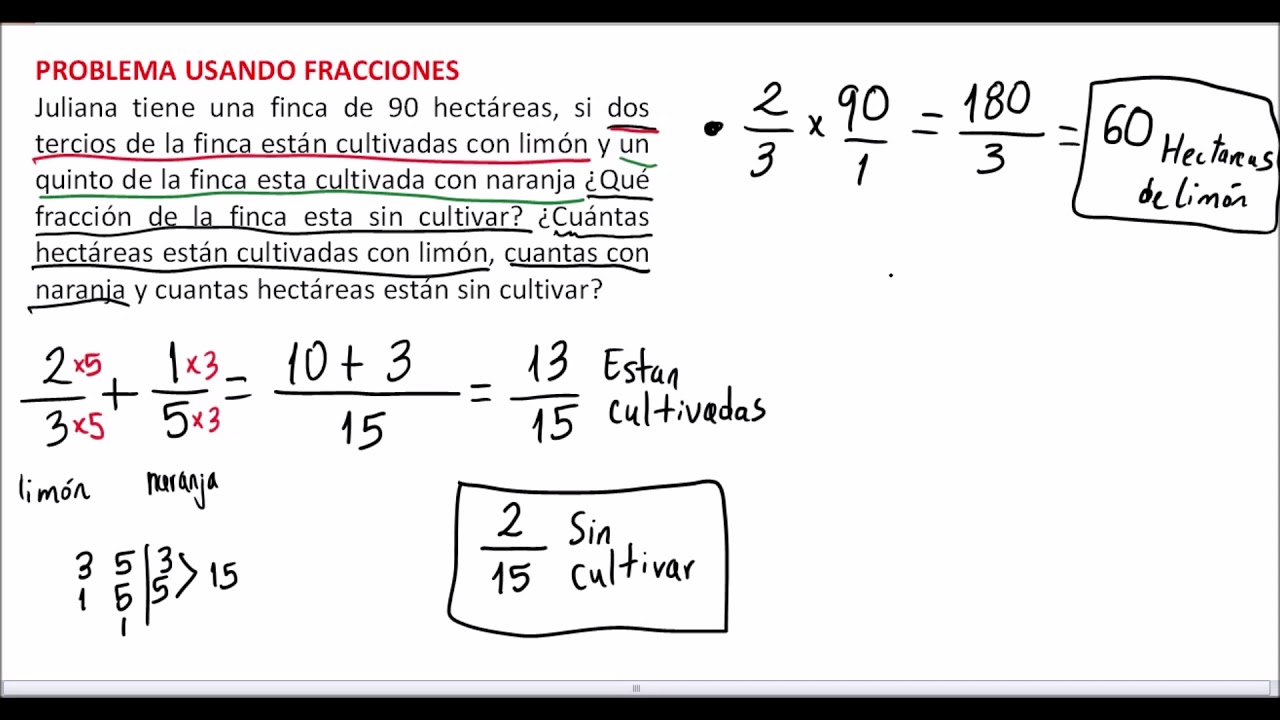 Problema con Fracciones - Finca 90 Hectáreas