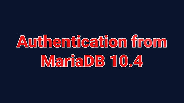 Authentication from MariaDB 10 4