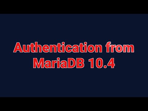 Authentication from MariaDB 10 4